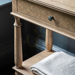 Console Table Gallery Direct Mustique 2 Drawer Natural Mindi Wood 150cm small 2