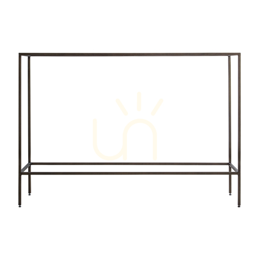Check Console Table Gallery Direct Rothbury Bronze Glass Metal 110 cm