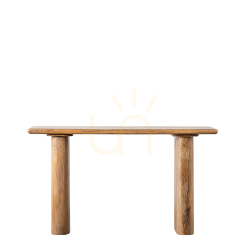 Check Console Table Gallery Direct Hoffman Natural Mango Wood 135cm