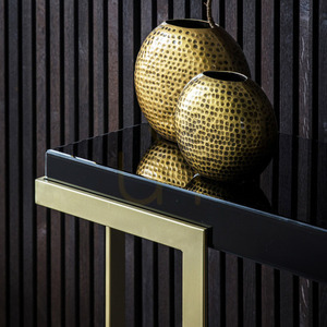 Console Table Gallery Direct Ardella Black Glass Gold Iron 120cm 2 Console Table Gallery Direct Ardella Black Glass Gold Iron 120cm small 2