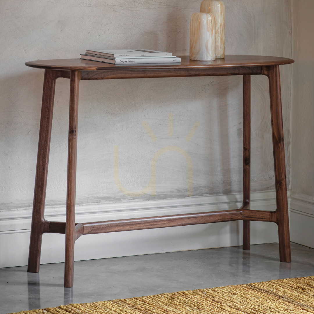 View Console Table Gallery Direct Madrid Walnut Solid Wood 120x42x80 cm Console Table Gallery Direct Madrid Walnut Solid Wood 120x42x80 cm