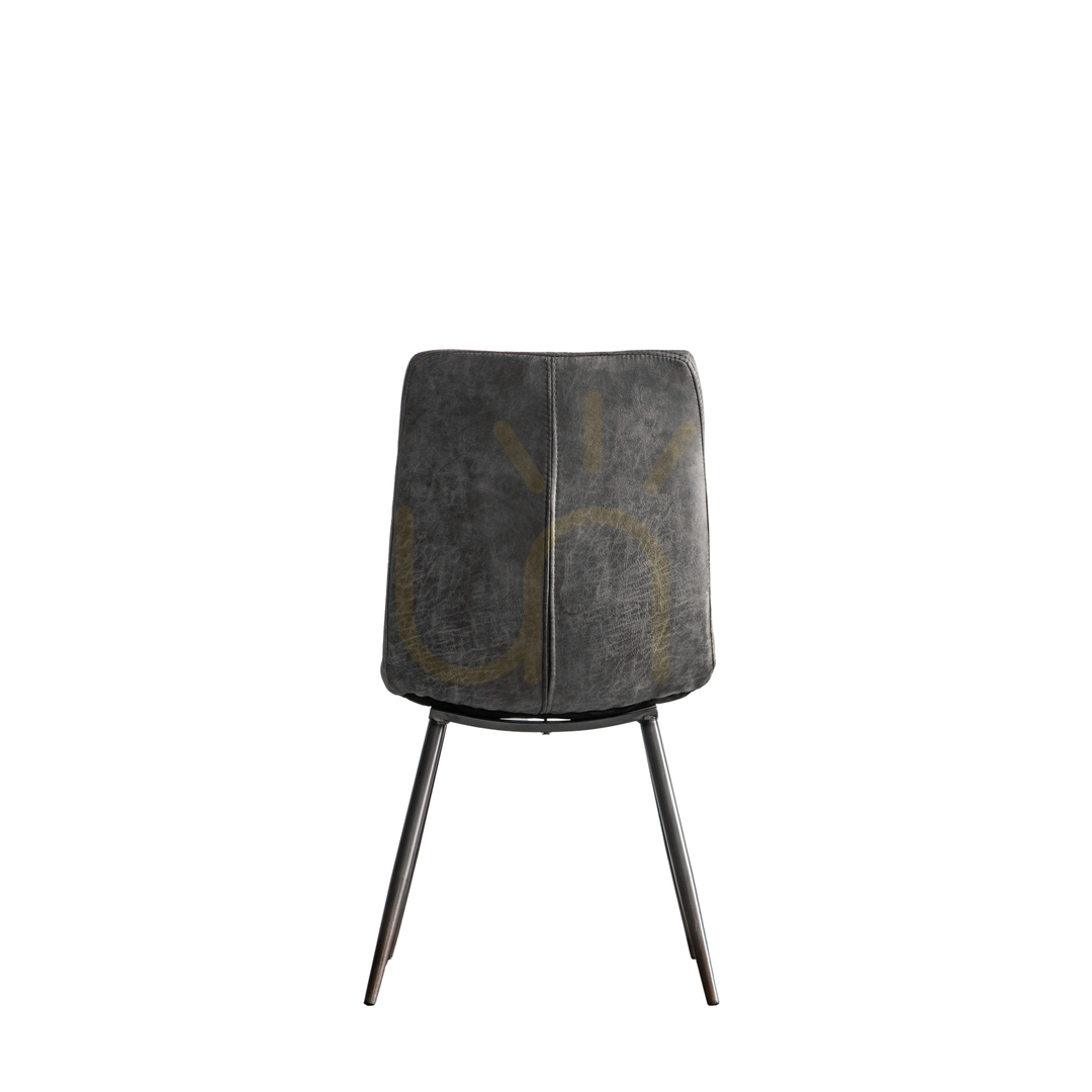Show Dining Chair Gallery Direct Darwin Grey Faux Leather Metal Legs 5055999244091 Dining Chair Gallery Direct Darwin Grey Faux Leather Metal Legs 5055999244091