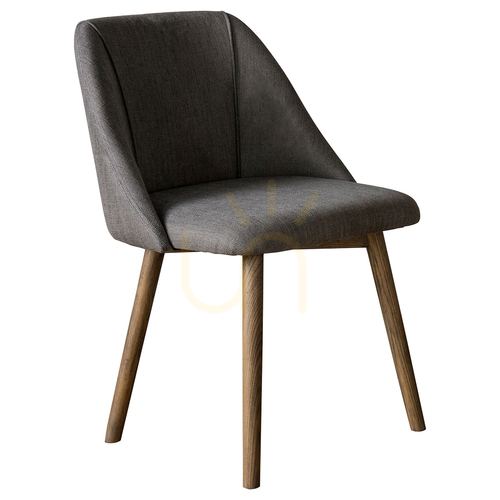 Check Dining Chair Gallery Direct Elliot Slate Grey Ash Linen Look Fabric 2 Pack