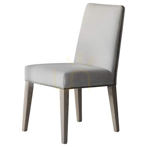 Check Dining Chairs Set of 2 Gallery Direct Rex Cement Linen Ash Legs