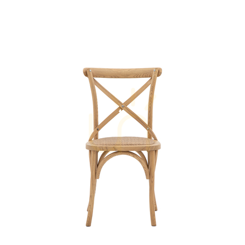 Check Bistro Chair Set of 2 Gallery Direct Oak Rattan Cross Back