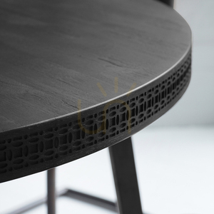 Round Dining Table Gallery Direct Boho Boutique Black 120cm Mango Wood small 2