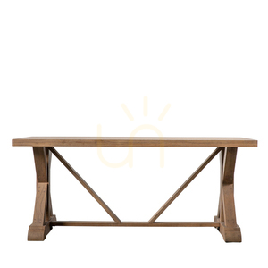 Dining Table Gallery Direct Ashbourne 180cm Light Wood Mango Wood Iron small 0