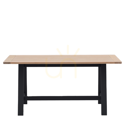 Check Dining Table Gallery Direct Eton Trestle Meteor Oak 160 x 80 cm