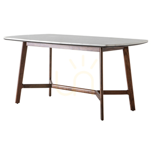 Dining Table Gallery Direct Barcelona Rectangular Dark Wood Marble 160cm 5056272006528 2 Dining Table Gallery Direct Barcelona Rectangular Dark Wood Marble 160cm 5056272006528 small 2