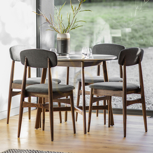 Dining Table Gallery Direct Barcelona Round Dark Wood Marble 90cm 5056272006535 small 1