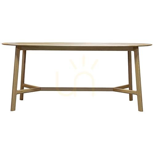 Check Dining Table Gallery Direct Madrid Oak Oval 180x100cm 5056272083437