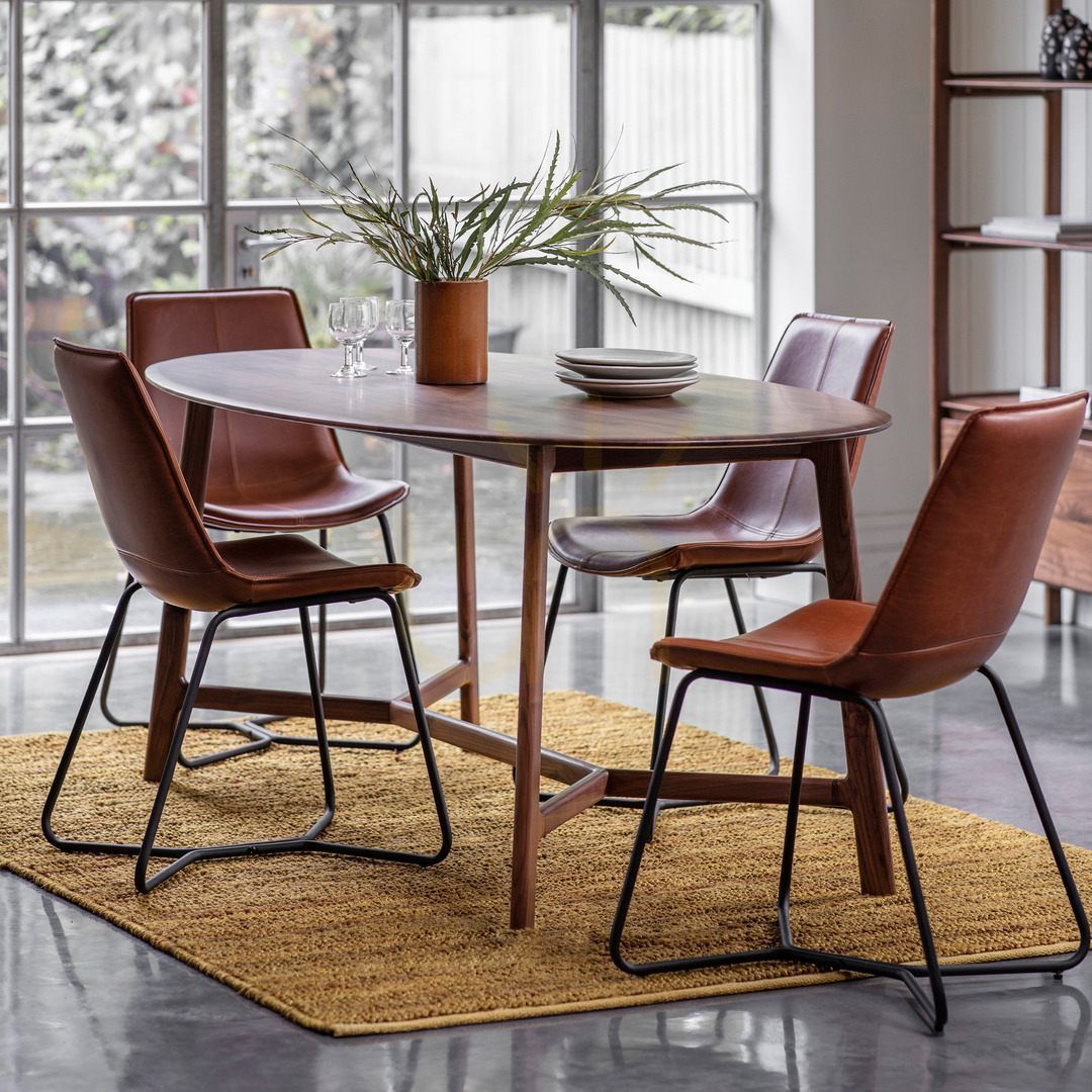 View Dining Table Gallery Direct Madrid Walnut Oval Solid Walnut 180 x 100 cm Dining Table Gallery Direct Madrid Walnut Oval Solid Walnut 180 x 100 cm