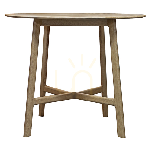Check Dining Table Gallery Direct Madrid Round Oak 100cm 5056272083468
