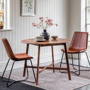 Dining Table Gallery Direct Madrid Round Solid Walnut 100cm 5059413121821 1 Dining Table Gallery Direct Madrid Round Solid Walnut 100cm 5059413121821 small 1