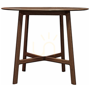 Dining Table Gallery Direct Madrid Round Solid Walnut 100cm 5059413121821 0 Dining Table Gallery Direct Madrid Round Solid Walnut 100cm 5059413121821 small 0
