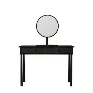 Dressing Table Gallery Direct Wycombe Black Oak MDF Pine 110x40x80cm small 0