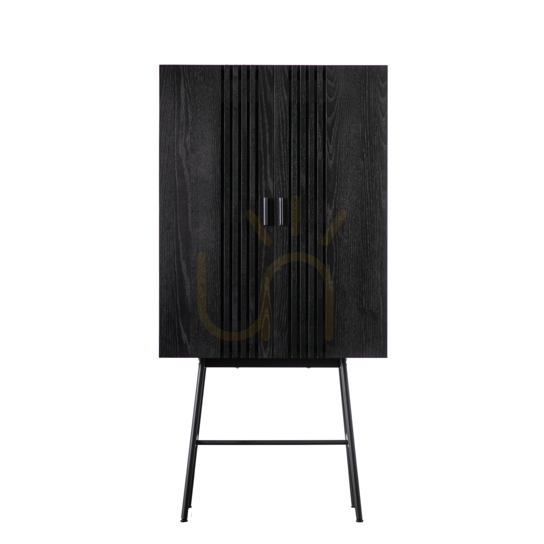 Check Drinks Cabinet Gallery Direct Holsen Black Oak Veneer 80x42x160 cm Drinks Cabinet Gallery Direct Holsen Black Oak Veneer 80x42x160 cm
