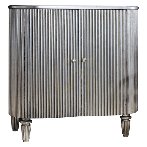 Check Beverage Cabinet Gallery Direct Jeeves Silver Mirrored Glass Mahogany 97x41x96 cm