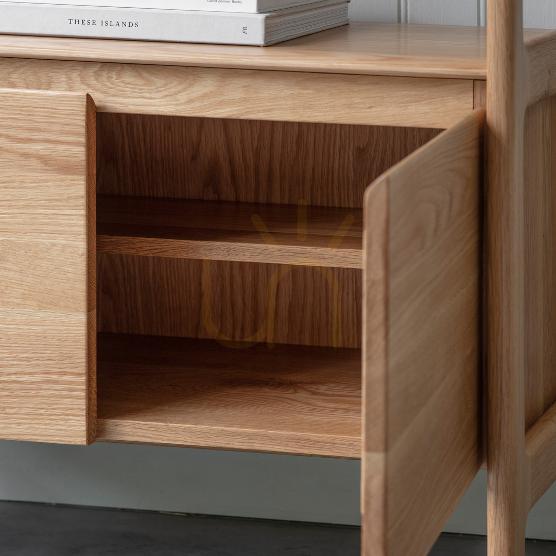 Show Open Display Shelf Gallery Direct Madrid Solid Oak 80x35x172.5cm 5059413121869 Open Display Shelf Gallery Direct Madrid Solid Oak 80x35x172.5cm 5059413121869