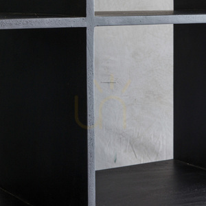 Shelf Display Unit Gallery Direct Ripple Black Mango Wood 100x35x163cm small 4
