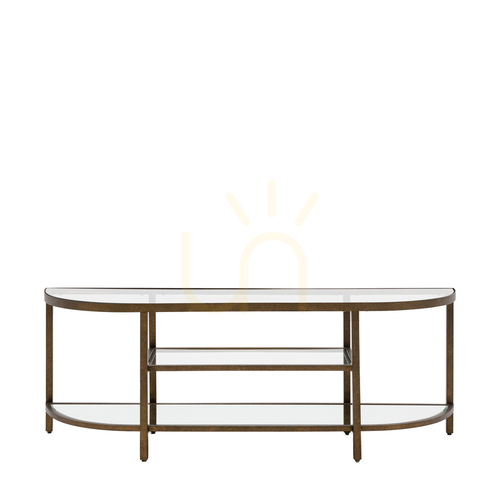 Check Media Unit Gallery Direct Bronze Metal Glass 120x45cm 5059413895074