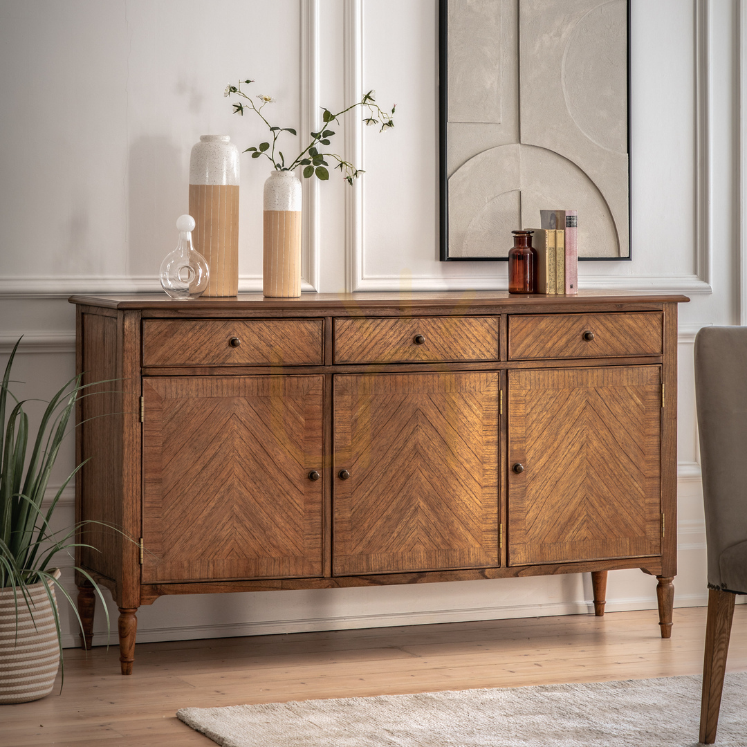 View Sideboard Gallery Direct Highgrove 3 Door 3 Drawer Peroba Mindi 170cm Sideboard Gallery Direct Highgrove 3 Door 3 Drawer Peroba Mindi 170cm