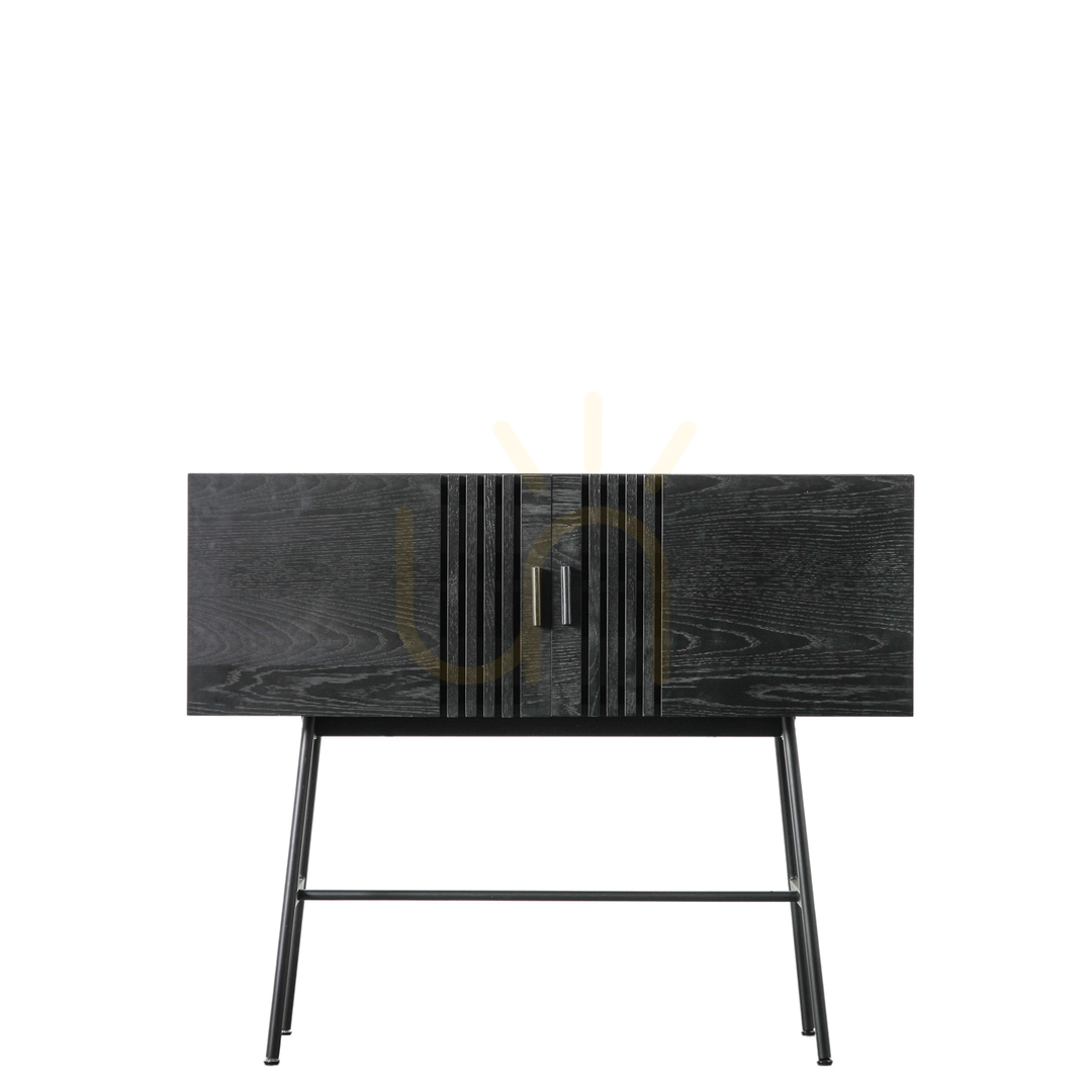 Sideboard Gallery Direct Holsen Black Oak 2 Door 120cm