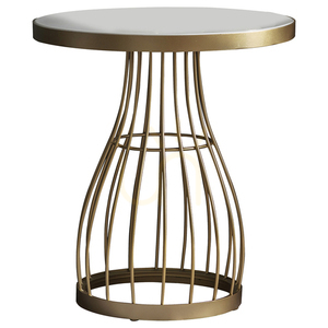 Side Table Gallery Direct Southgate Champagne Glass Metal 500x500x550mm 5055999255844 small 0