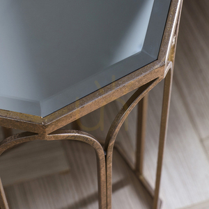 Side Table Gallery Direct Canterbury Gold Octagonal Glass Top 36x36x60cm 2 Side Table Gallery Direct Canterbury Gold Octagonal Glass Top 36x36x60cm small 2