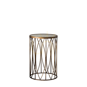 Gallery Direct Highgate Side Table Gold Glass Metal 40 x 40 x 60 cm 5055999238106 small 0