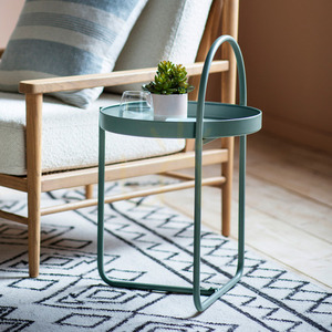 Side Table Gallery Direct Melbury Teal Iron 40x40x66cm 1 Side Table Gallery Direct Melbury Teal Iron 40x40x66cm small 1
