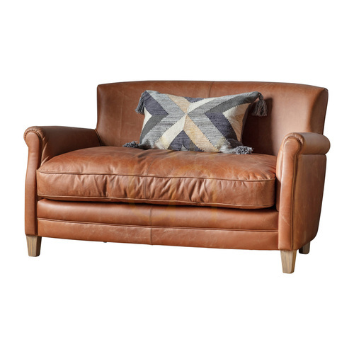 Check Sofa Gallery Direct Mr Paddington Brown Leather 2 Seater 5059413402302