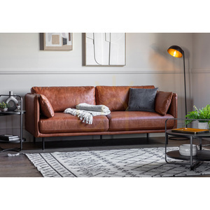 Sofa Gallery Direct Wigmore Brown Leather 200.5cm 1 Sofa Gallery Direct Wigmore Brown Leather 200.5cm small 1