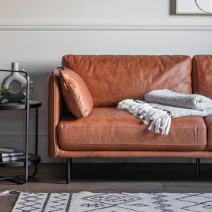 Sofa Gallery Direct Wigmore Brown Leather 200.5cm 2 Sofa Gallery Direct Wigmore Brown Leather 200.5cm small 2