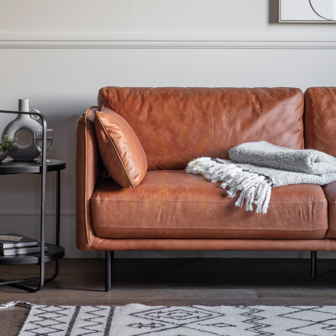 Preview Sofa Gallery Direct Wigmore Brown Leather 200.5cm Sofa Gallery Direct Wigmore Brown Leather 200.5cm