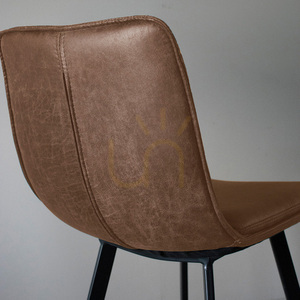 Bar Stool Gallery Direct Palmer Brown Faux Leather 75cm Seat Height small 3