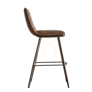 Bar Stool Gallery Direct Palmer Brown Faux Leather 75cm Seat Height small 5