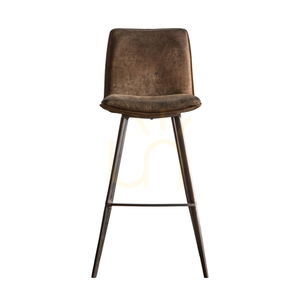 Bar Stool Gallery Direct Palmer Brown Faux Leather 75cm Seat Height small 0