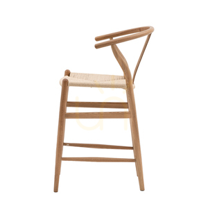 Bar Stool Set of 2 Gallery Direct Whitney Natural Elm Wishbone 65cm small 2