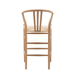 Bar Stool Set of 2 Gallery Direct Whitney Natural Elm Wishbone 65cm small 4