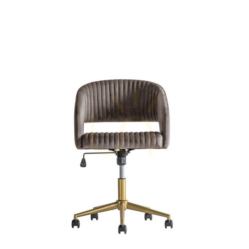 Check Armchair Gallery Direct Murray Grey Velvet Swivel Chair Gold Base