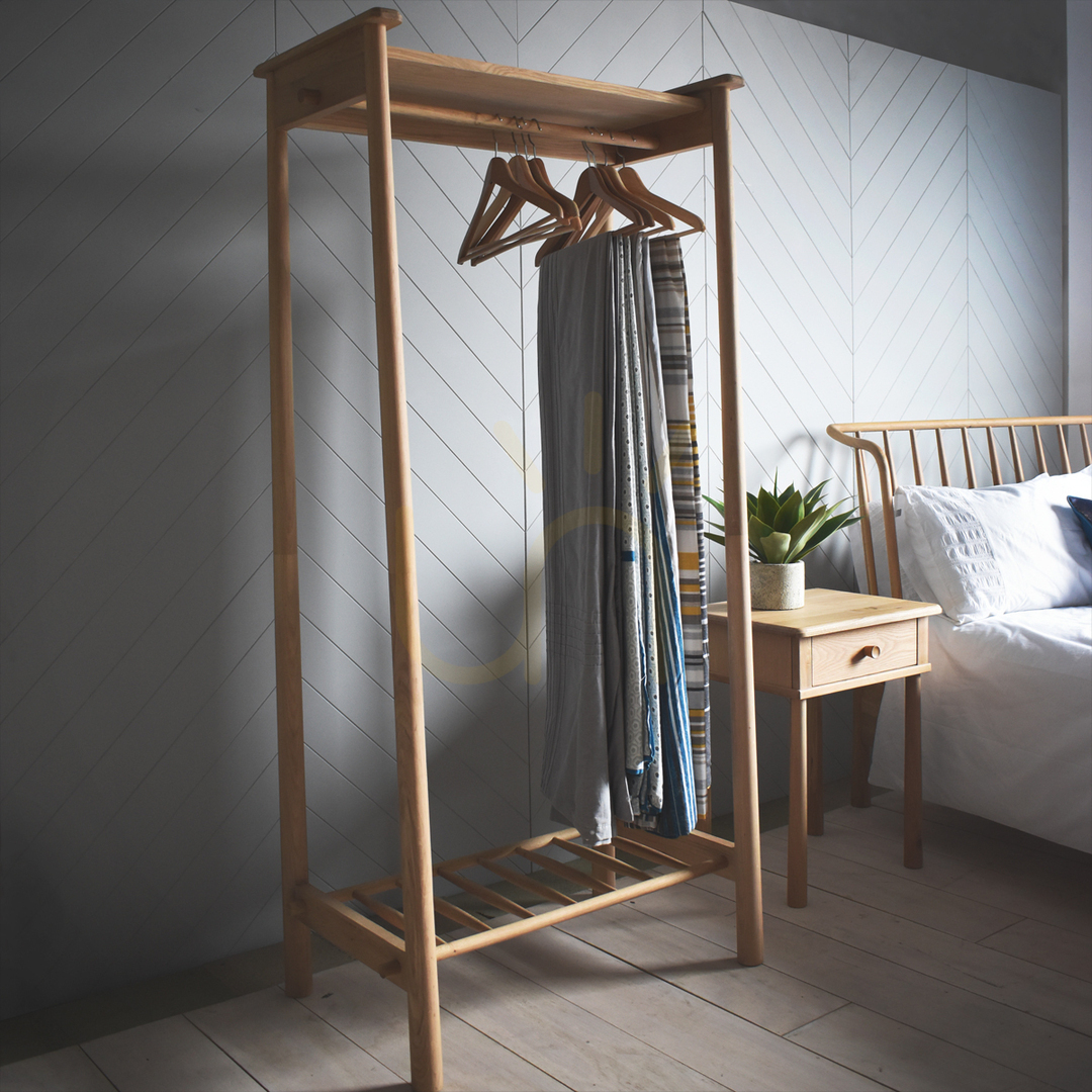 View Wardrobe Gallery Direct Wycombe Oak MDF 82.5x44x174cm Wardrobe Gallery Direct Wycombe Oak MDF 82.5x44x174cm