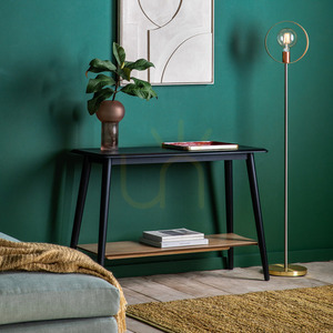 Console Table Gallery Direct Maddox Black Oak Veneer with Shelf 110cm 1 Console Table Gallery Direct Maddox Black Oak Veneer with Shelf 110cm small 1