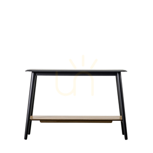Console Table Gallery Direct Maddox Black Oak Veneer with Shelf 110cm 0 Console Table Gallery Direct Maddox Black Oak Veneer with Shelf 110cm small 0