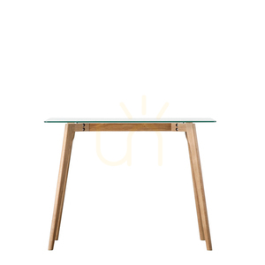 Desk Gallery Direct Blair Oak & Clear Tempered Glass 100x50x75cm small 0