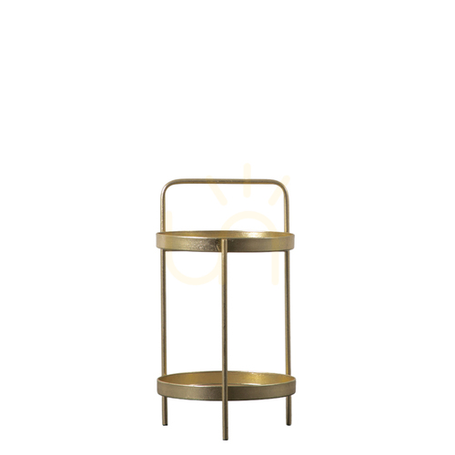 Check Side Table Gallery Direct Gold Iron 40x40x72cm 5059413686702
