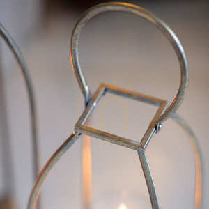 Lantern Gallery Direct Alcora Antique Gold Steel Glass 38cm 5059413394485 small 2