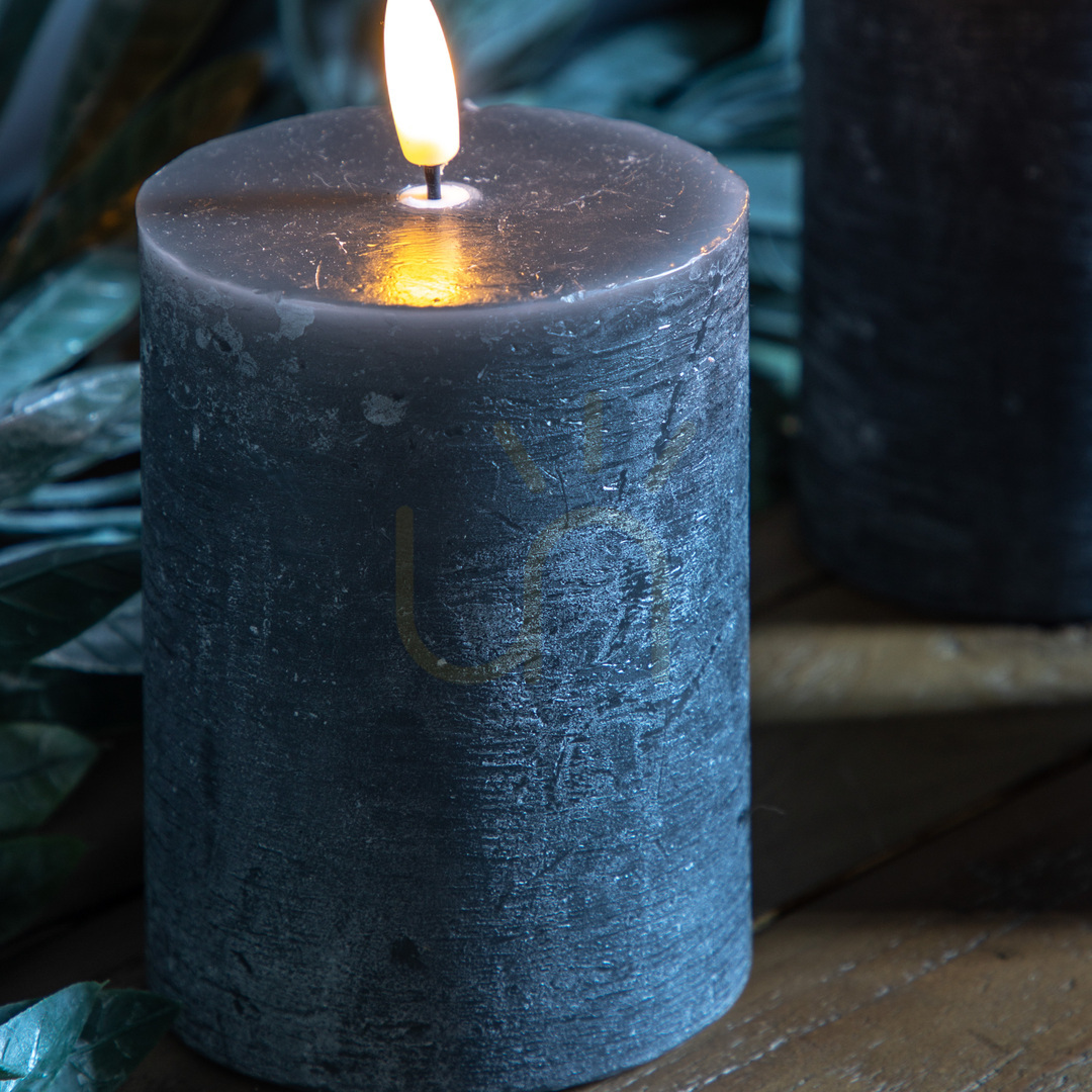 Preview LED Candle Set of 3 Gallery Direct Slate Paraffin Wax 75x75x150mm 5059413757235 LED Candle Set of 3 Gallery Direct Slate Paraffin Wax 75x75x150mm 5059413757235