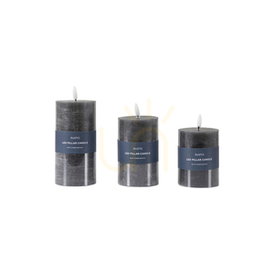 LED Candle Set of 3 Gallery Direct Slate Paraffin Wax 75x75x150mm 5059413757235 0 LED Candle Set of 3 Gallery Direct Slate Paraffin Wax 75x75x150mm 5059413757235 small 0