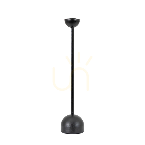 Check Candle Holder Gallery Direct Roddy Small Black Iron 80x80x355mm 5059413869617